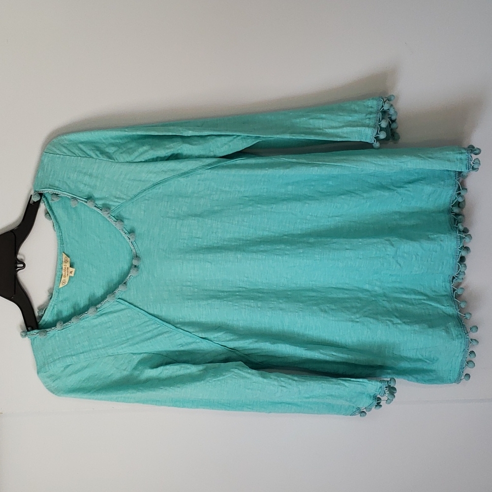 Long sleeve cotton tunic top
